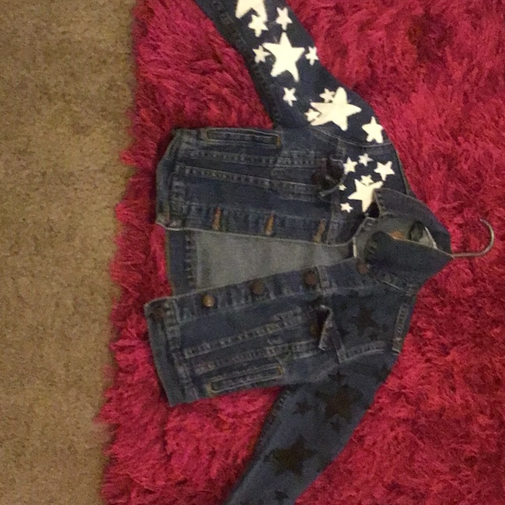 Blue and White Jean Jacket Classic Denim Style